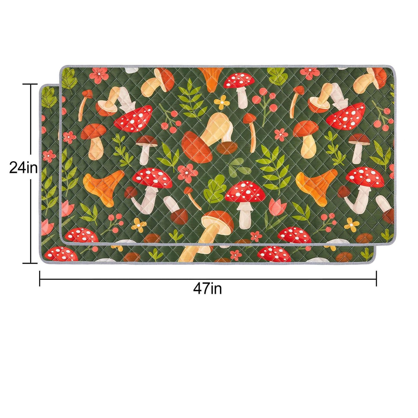 2 Pack Washable Guinea Pig Cage Liner, Reusable Guinea Pig Mat, Waterproof Super Absorbent Pee Pads for Small Animals(120*60cm)