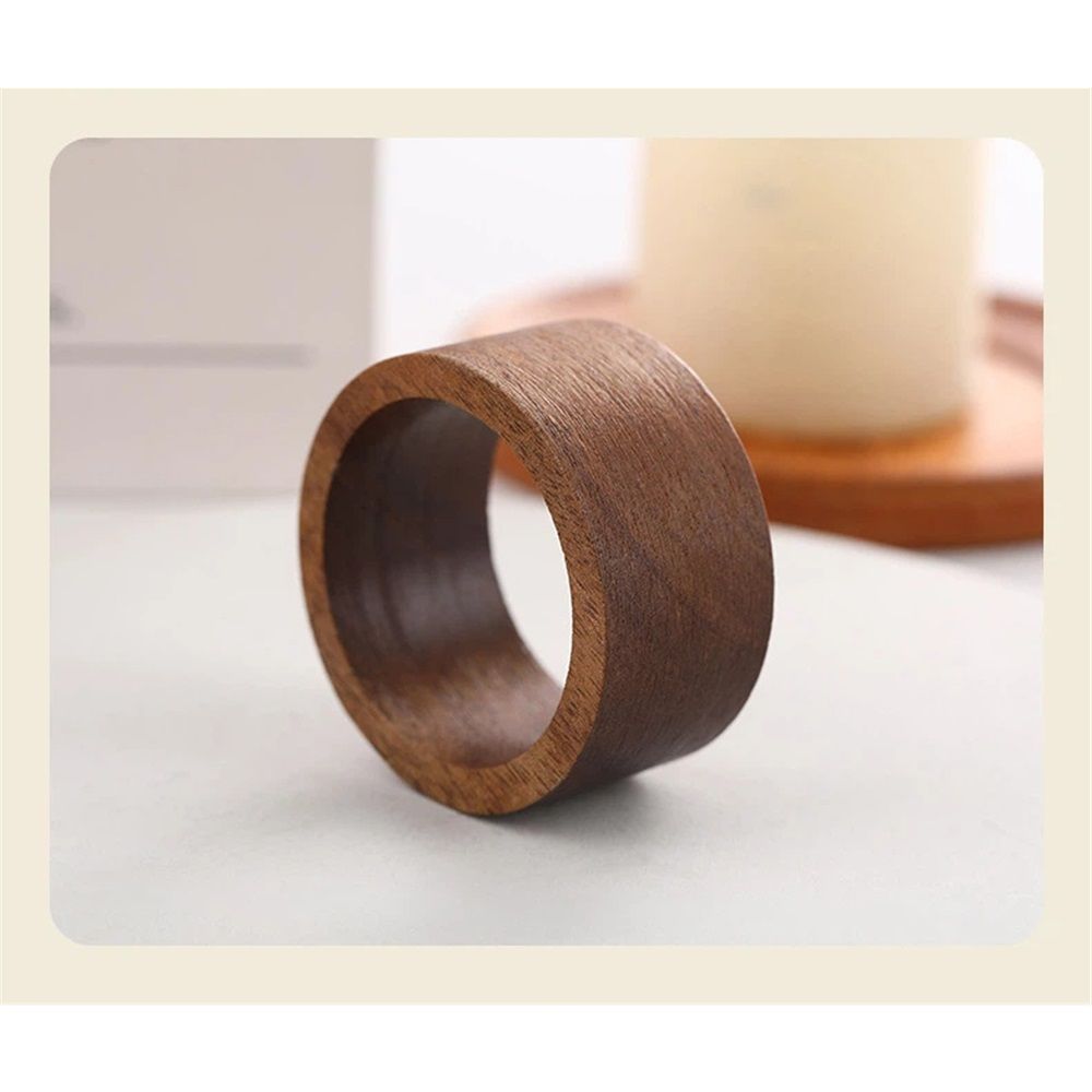 Handcrafted Wood Napkin Rings Set, Set of 12, Wood Napkin Holders, Hand Made by Skilled artisans - Perfect for Parties, Any Events, Regular Home Use, Family Dinners, Holidays