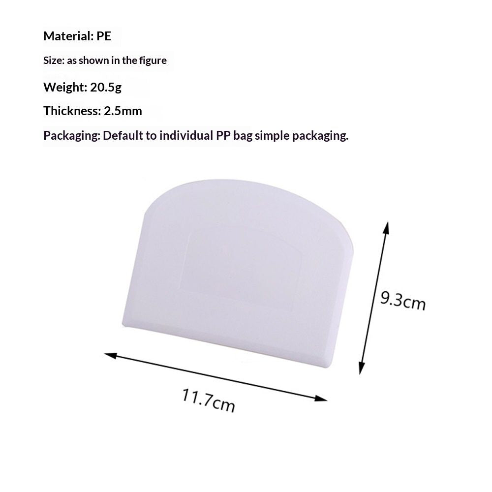 Bench scraper for baking, Bowl scraper for baking, food-safe plastic dough cutter, flexible plastic scraper, practical table scraper, multi-functional food scraper, white, green 2 pack