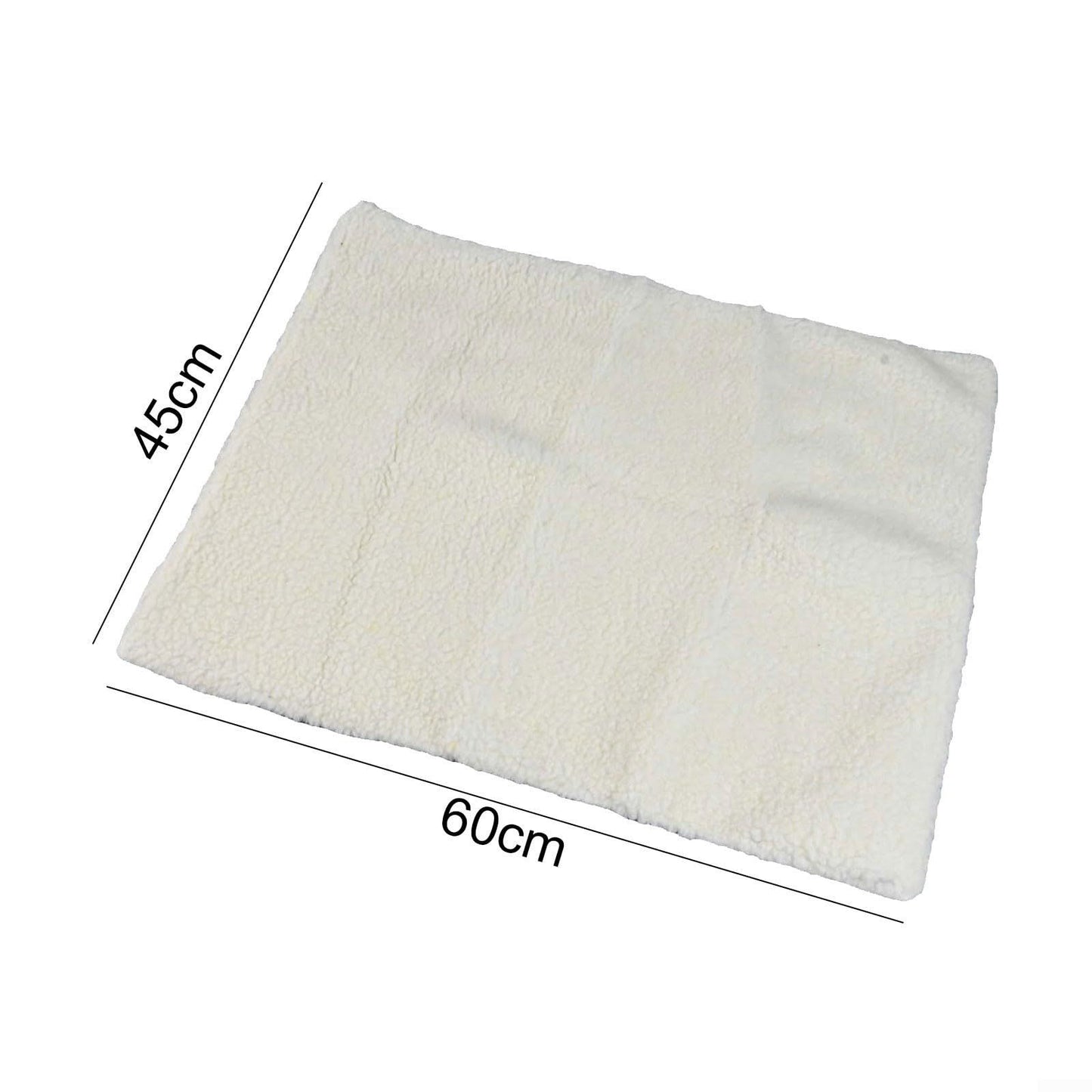 Self Heating Pet Mat for Dogs and Cats, Non Slip Moisture Proof Washable Bed Pad, Warm Winter Sleeping Carpet(white)