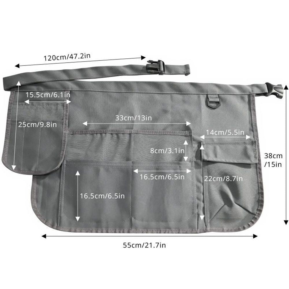 7-pocket waterproof professional cleaning apron. Specially designed for professional cleaners. Just like the clean storage waist bag around your waist(grey)