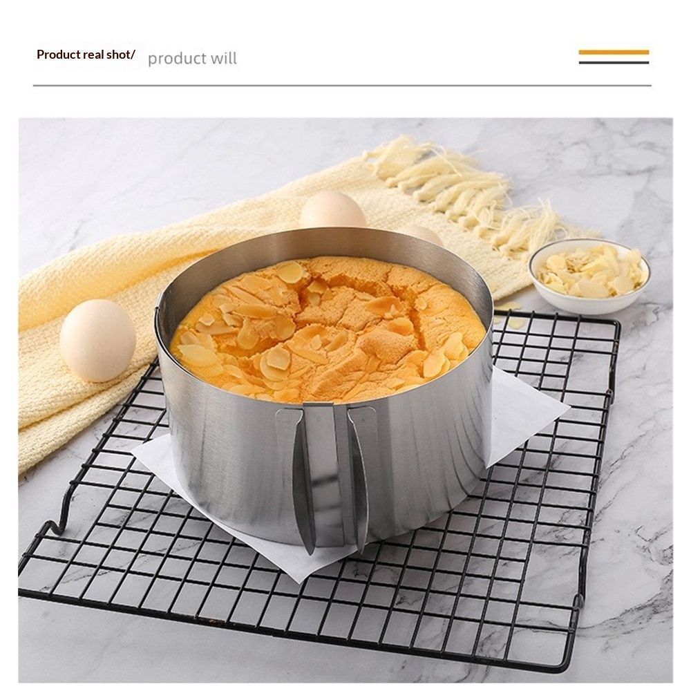 Adjustable 6-12 Inch Circle Cookie Cutter - round cake cutter Mousse Layered Cake Mold Baking Ring (6-12inch)