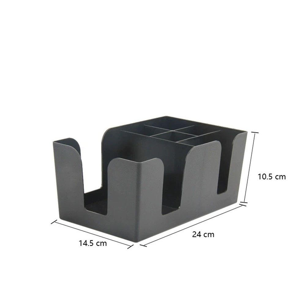 Multi functional tissue box, bar counter, straw box, storage mixing bar, storage box, KTV storage box(Black)