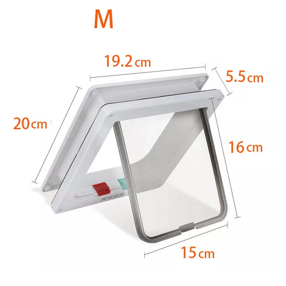 Pets Standard Cat and Small Pet Door, Magnetic Pet Door Kit White, Weather-Resistant Cat Door for Cats & Doggy(20*19*5cm)