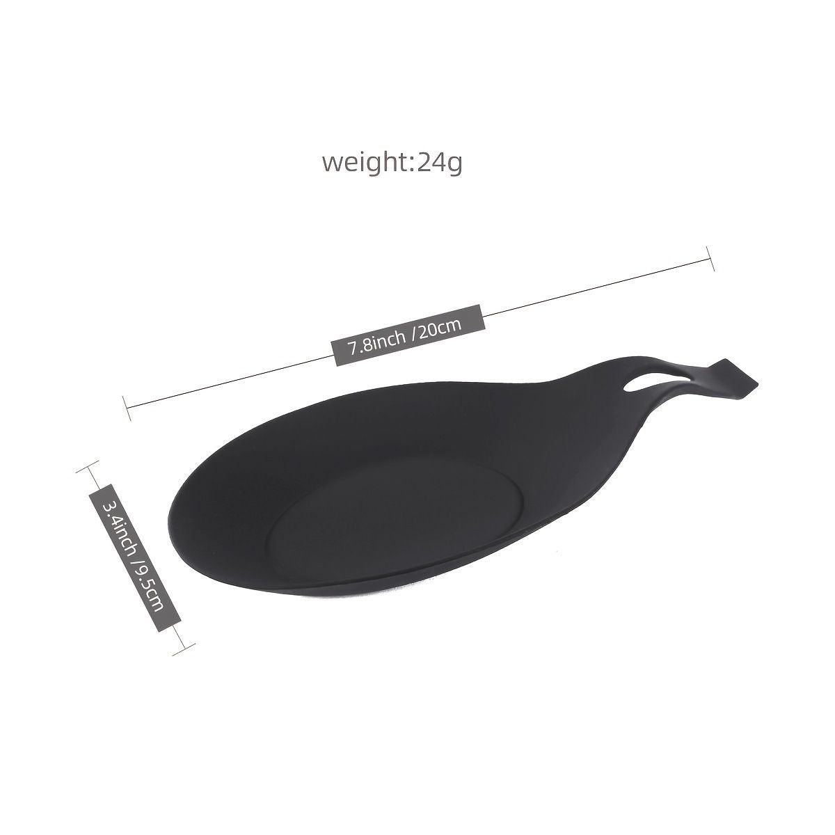 TPE Spoon Rest, Heat Resistant Kitchen Utensil Holder Spatula Ladle Rest for Counter Stove Top, Black 4Pcs