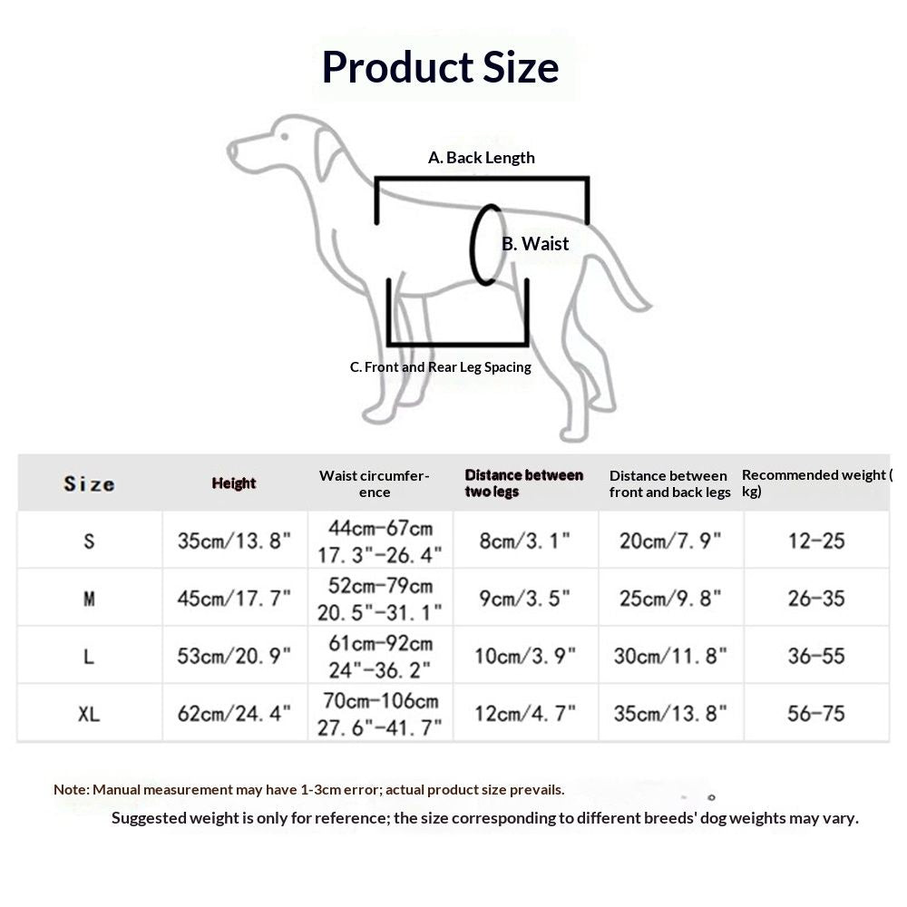 Lift Harness,Full Body Dog Sling Carrier with Handle,Total Body Support for Dogs,Pet Dog Leg Support Sling Adjustable Retractable Breathable Lift Harness (M)