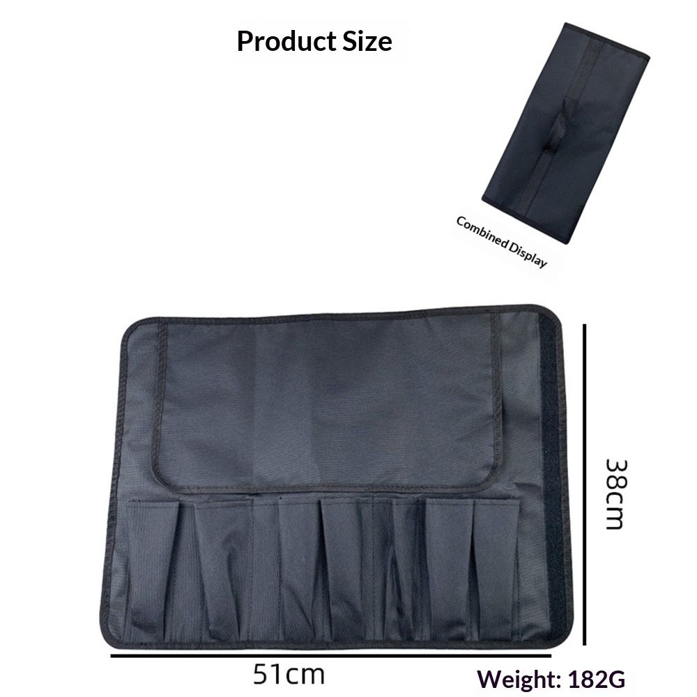 Chef knife roll bag, portable canvas box, can hold up to kitchen knives, Chinese and Western dish knife storage bag, knife chef tool storage bag, Oxford cloth(black)