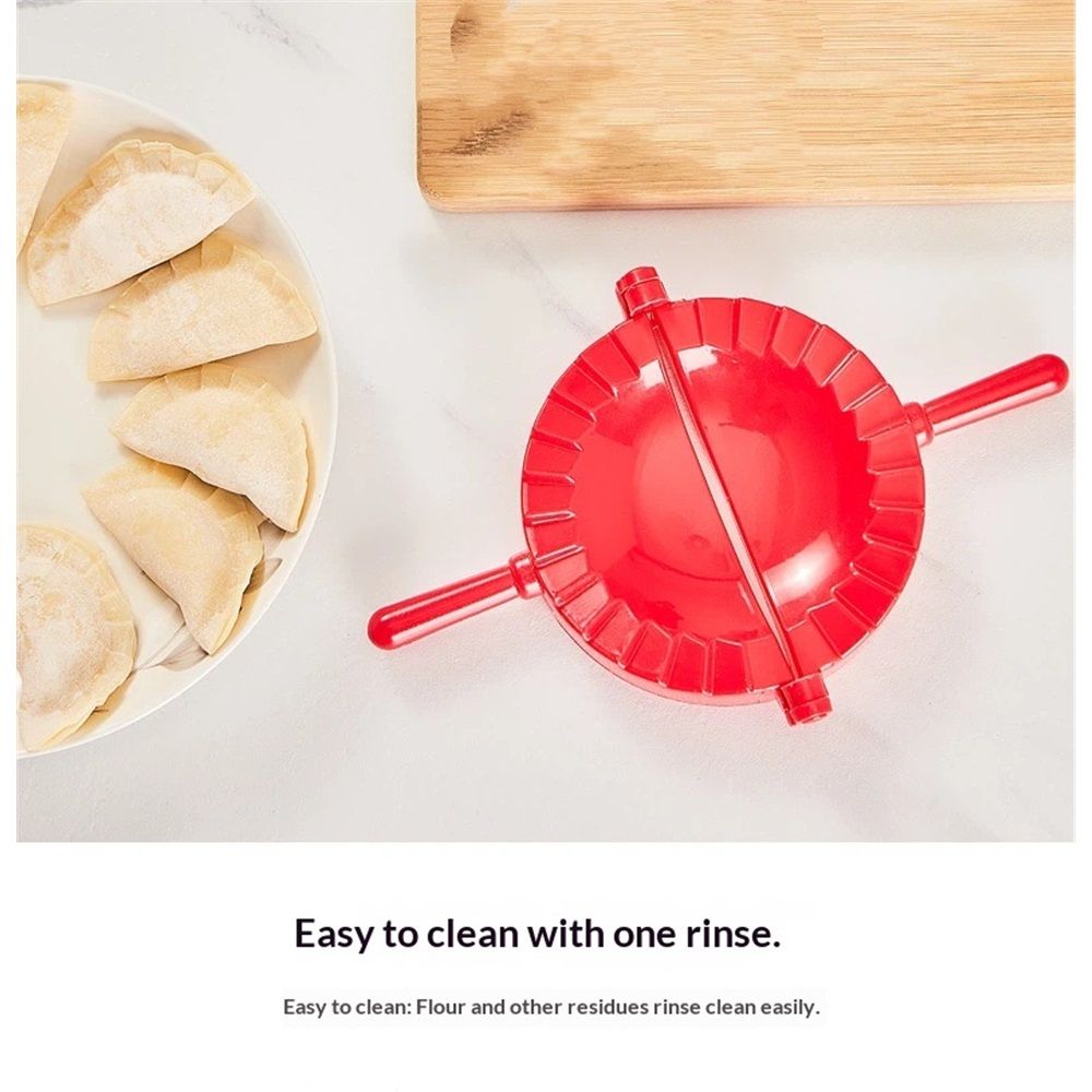 3 pack 5.7 Inch - Mold Ravioli Dumpling Wrap, Tortilla Folder, Wonton Dough Press 2-in-1 Cutter Sealer, Hand Pot Pie Maker Wraper(red)