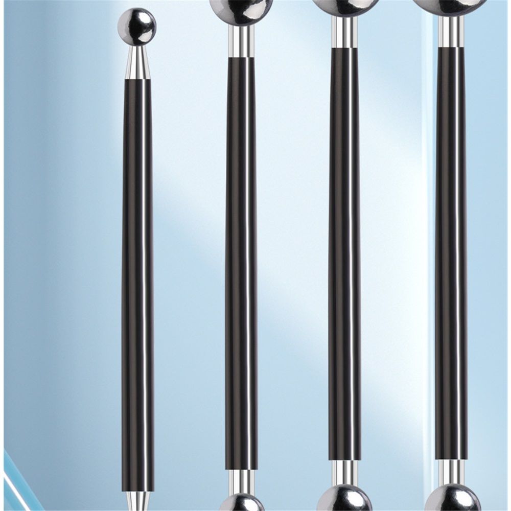 2 set DIY Cake tools, 4Pcs Ball Baking Fondant Cake Tools Stainless Steel Head Pen for Sugar Flower(black)