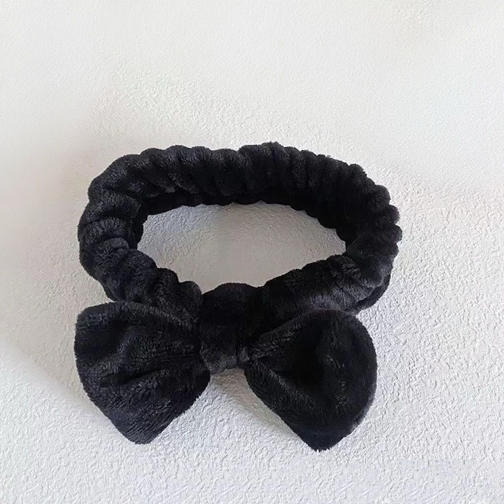 Autumn/Winter Plush Bow Headband Blue