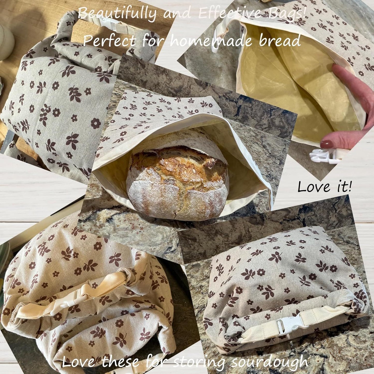 2 Pack Beeswax Bread Bags