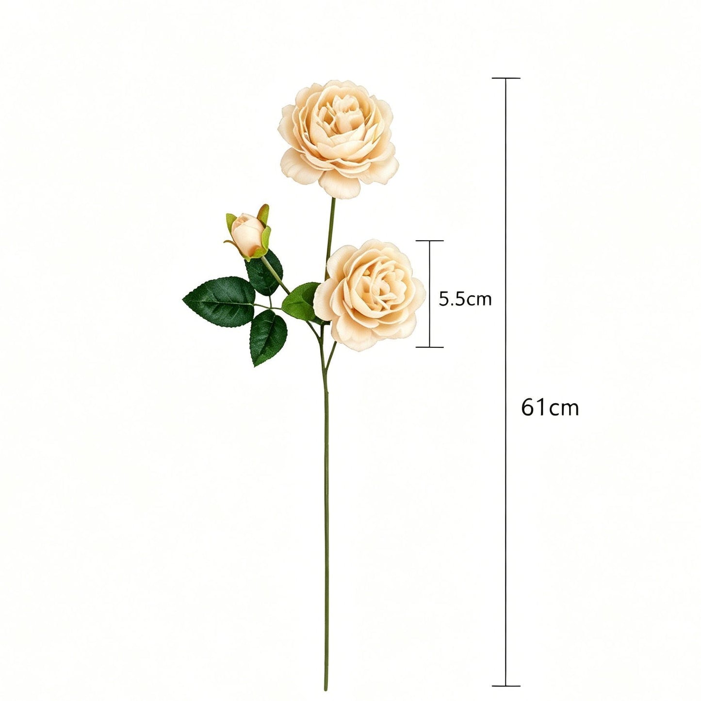 Artificial Champagne French Peony, Gentle Decor, 2 Pack