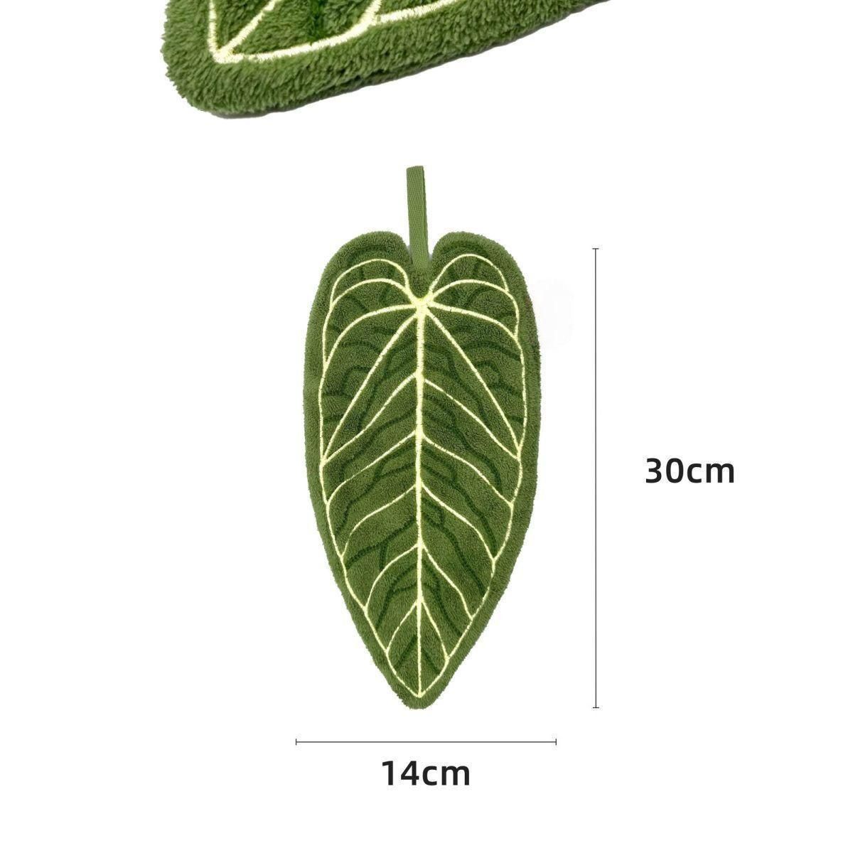 2 Pack Leaf Pattern Hand Towels