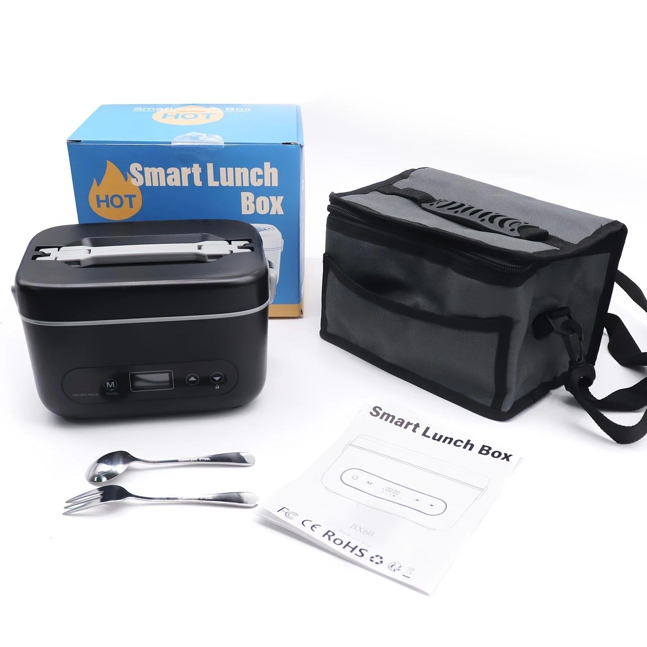 1.2L Electric Lunch Box 12000mAh Portable Food Warmer 5-Sided Heat Auto Temp AU