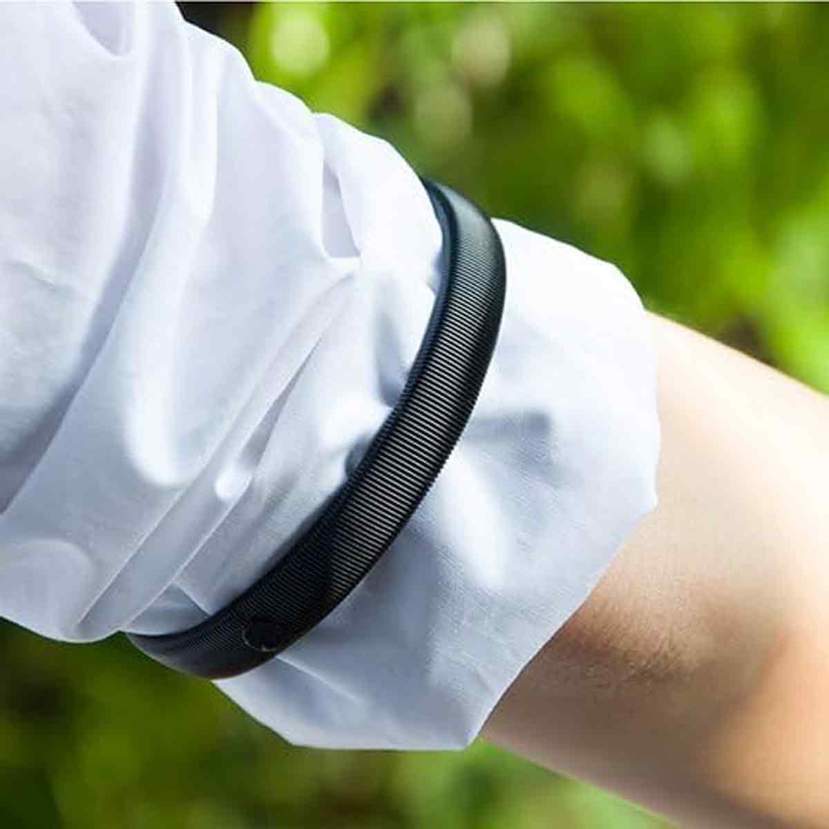 pairs of anti-slip sleeve holders, sleeve holders, elastic metal bracelets for long-sleeved shirts, to fix long sleeves, for waiters, women and