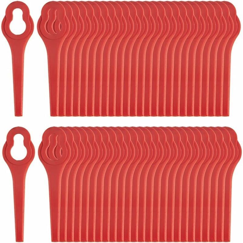 Pack of 50 compatible blades for Ferrex Aldi Far 20-in grass trimmer, replacement blades for Ferrex cordless grass trimmer..DEBUNS