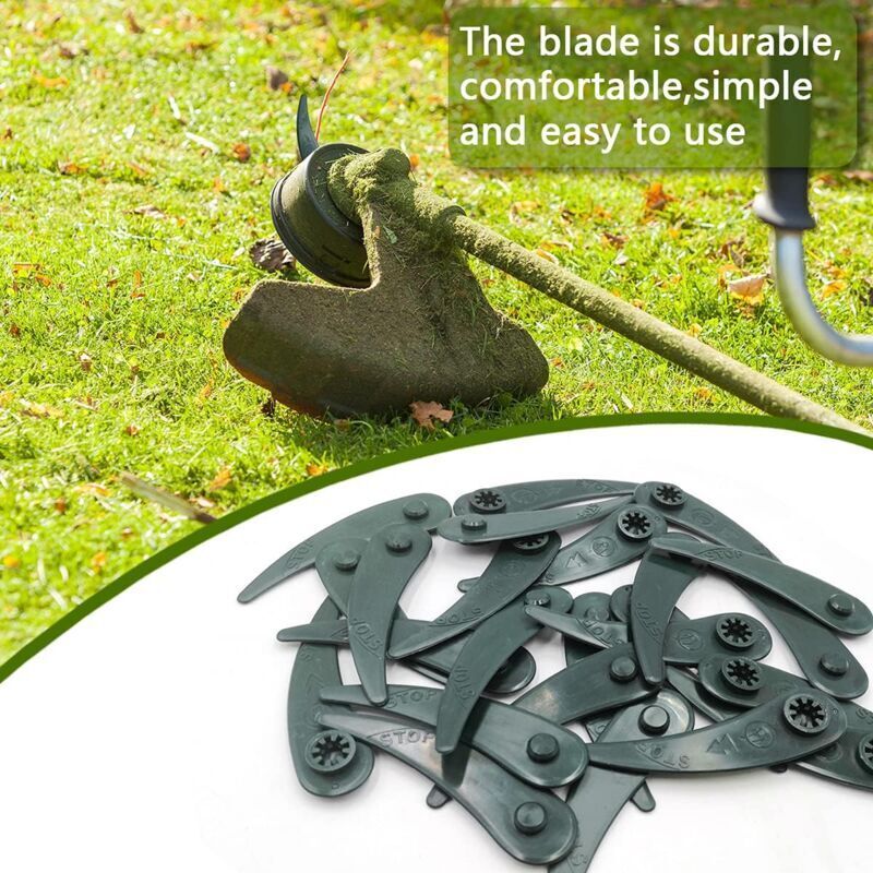 24-pack Bosch Grass Trimmer Blades for Bosch Durablade Art 23-18 LI Art 26-18 LI Grass Trimmers, Replacement Blades for Grass Trimmer. green Toothed edge