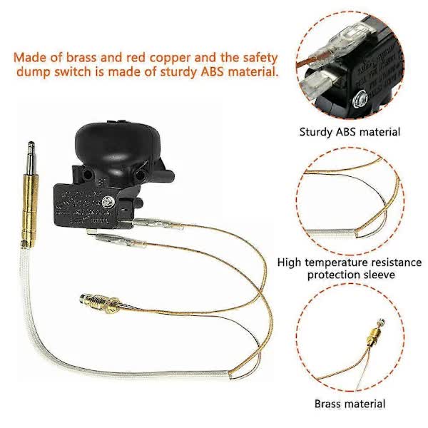 Thermocouple and tilt switch for patio heater tip protection
