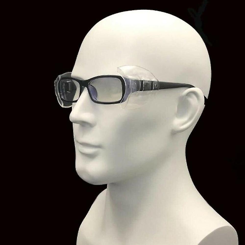 Side Protection for Glasses, Non-Slip Safety Glasses, Universal Side Protection, 4 Pairs_qcx
