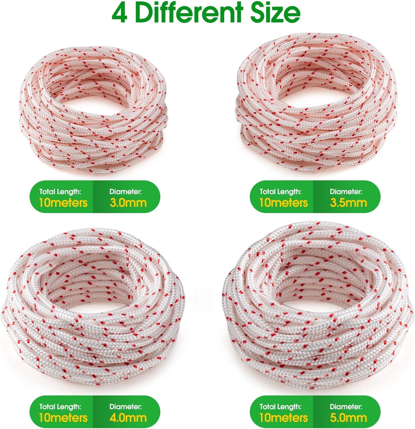 10 meter replacement starter cord for Husqvarna STIHL Craftsman 3.5 mm