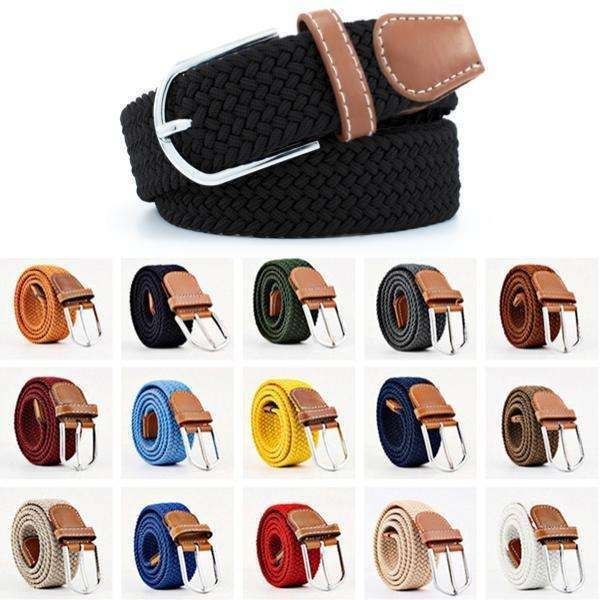 Relax belt elastic grey, canvas fabric belt for men, adjustable waistband, W26-W36