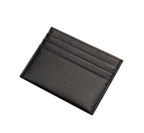 Black Card Holder Wallet with Bill Compartment