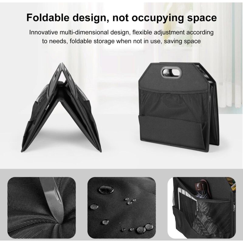 Large Trunk Organizer with Removable and Waterproof Cooler Bag, Durable 600D Nylon Material