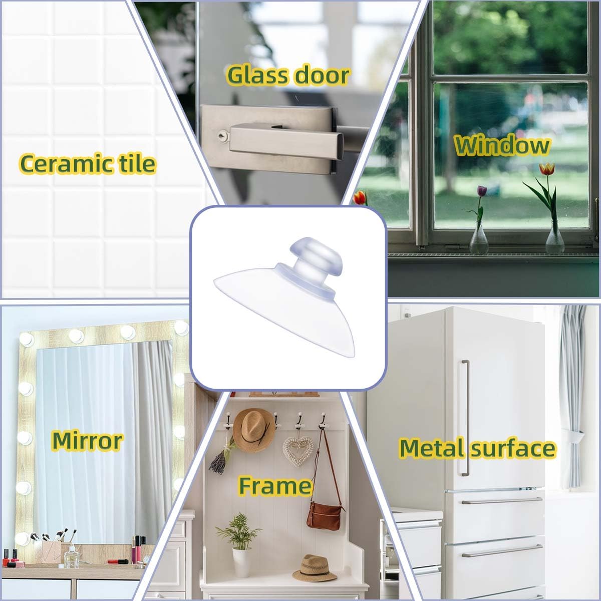 20 Pack Suction Cups for Glass Plastic Sucker Pads Clear Pvc Cup with Hooks Table Transparent Anti-Collision Pad Home Decoration Desk Window (30 mm)