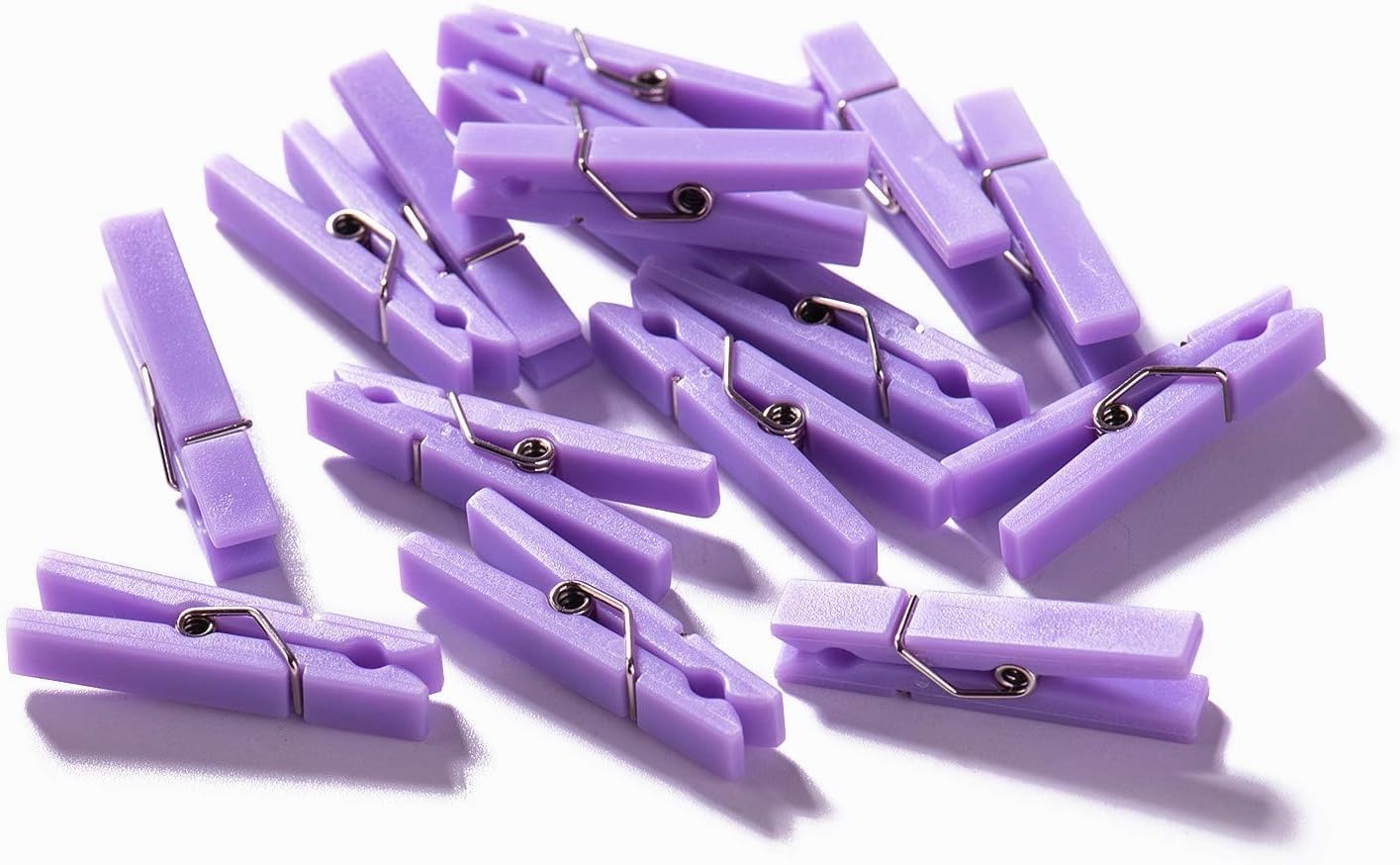 48PCS Clothes Pins Baby Shower Clothespin Favors Pink Girl Blue Boy Party Game Purple Clothespin(Purple)