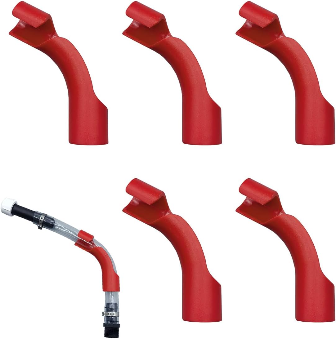 5PCS Car Hose Bender, Racing Fuels Filler Hose, Bendable Fuel Cans Hose for Gas Jugs, Racing Fuel Tanks, Utility Containers, Fit for VP, Rural King, Sportsman (Red)