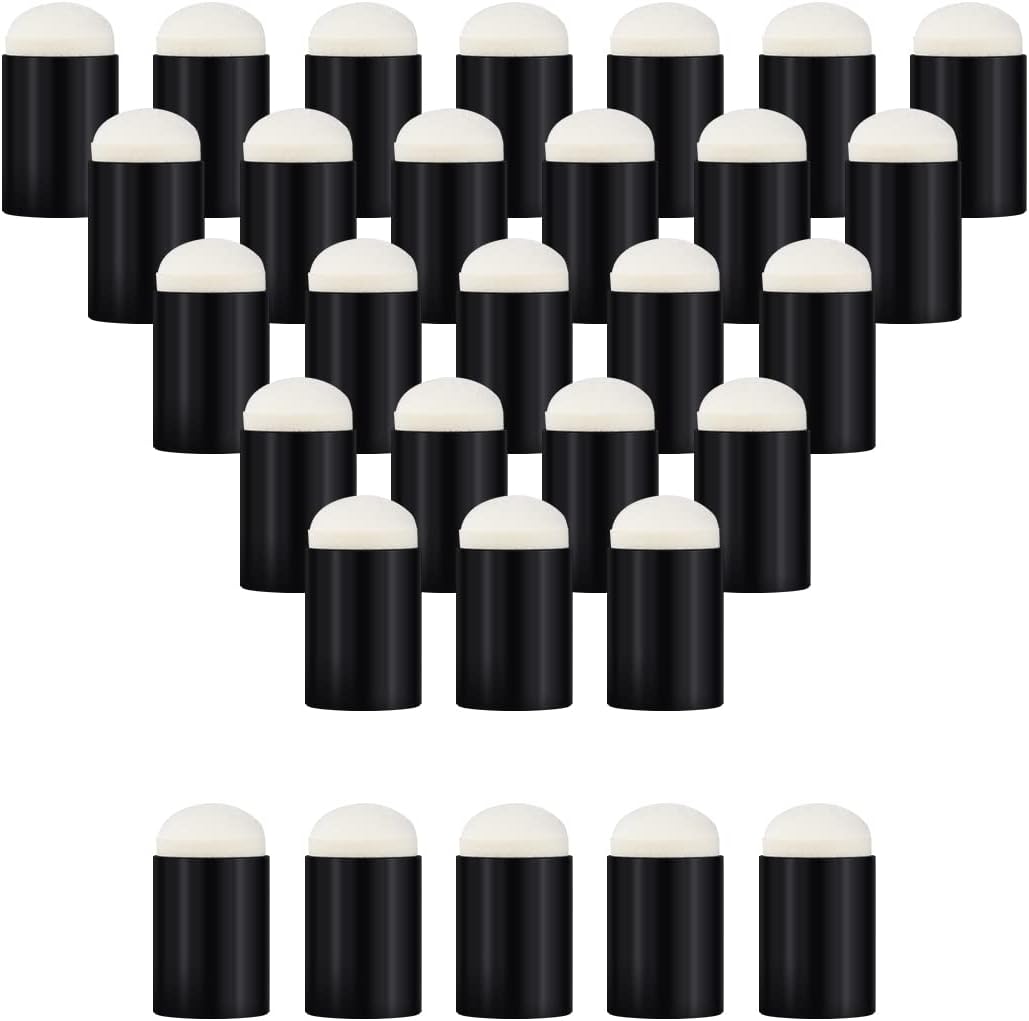 30 Pcs Craft Finger Sponge Daubers Drawing Project Finger Painting Sponge Set for Card Making, Painting, Stamping, Ink