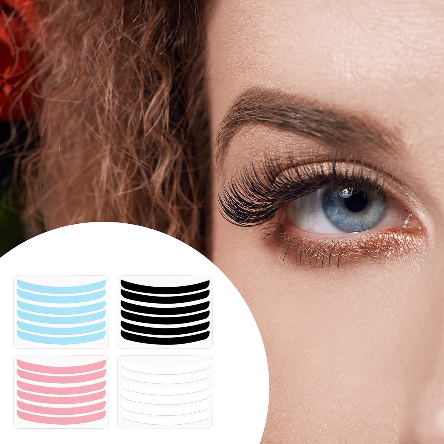 24Pcs Lash Lift Rods Ribbon Kit, Reusable Lash Lift Pads Lash Lift Tool, Soft Pads Silicone Perm Ribbon Eyelash Lifting Compensator, Eyelash Tapes Makeup Beauty Tools for Eyelashes Lifting (4 Colors)