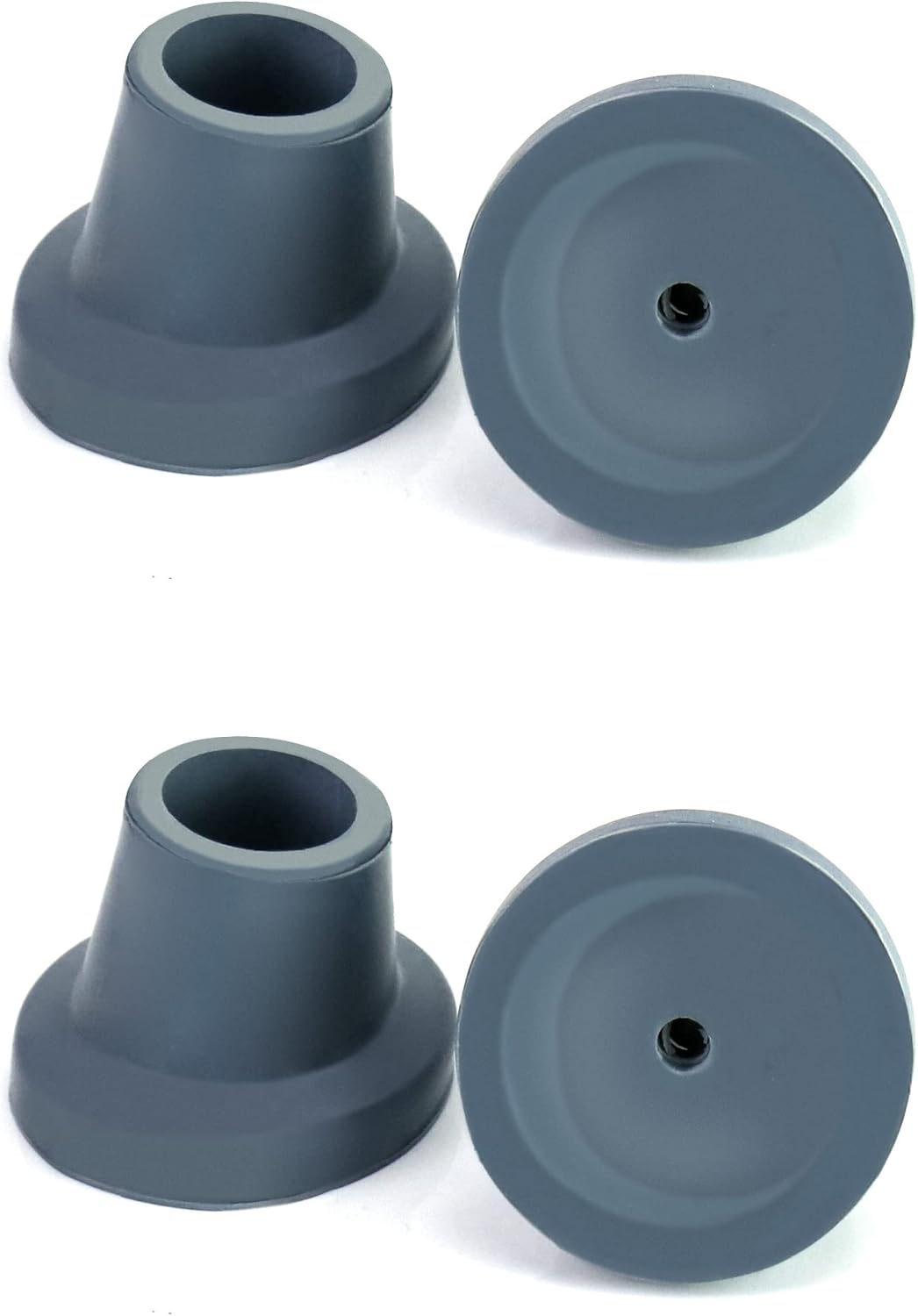 Replacement Feet for Shower Chair Bath Seat, 4 Pack 1" I.D Slope Rubber Tips Shower Bench and Tub Transfer Benches Suction Cup Feet, Grey