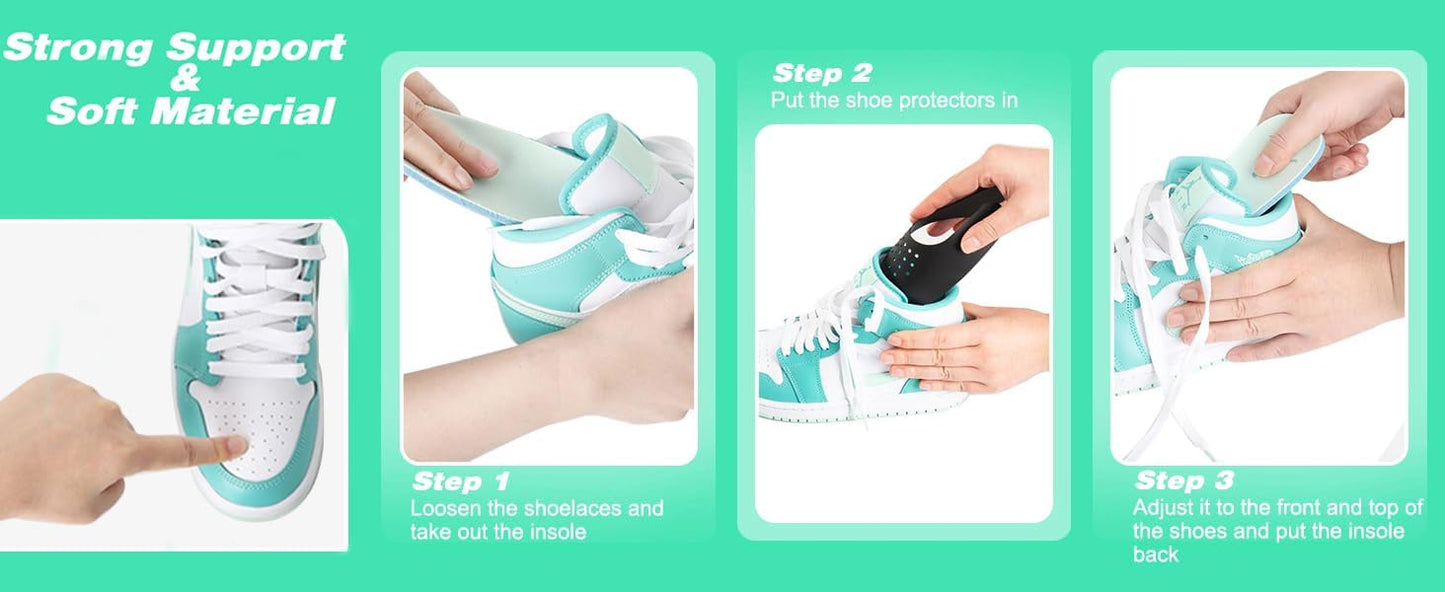 6 Pairs Shoe Crease Protectors for Most Sneakers - Men's 7-12, Women's 5-9