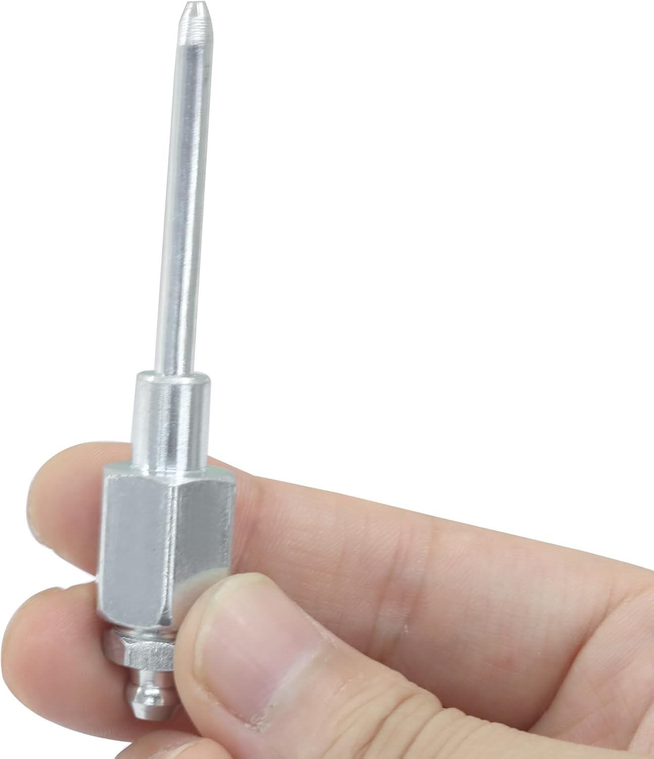Grease Needle Nozzle, Nose Grease Dispenser Grease Gun Fittings and Gun Tips, Narrow Needle Greaser Adapter with 1/8 Inch NPT Threads for Hydraulic Systems/Mechanics (1 Pack)