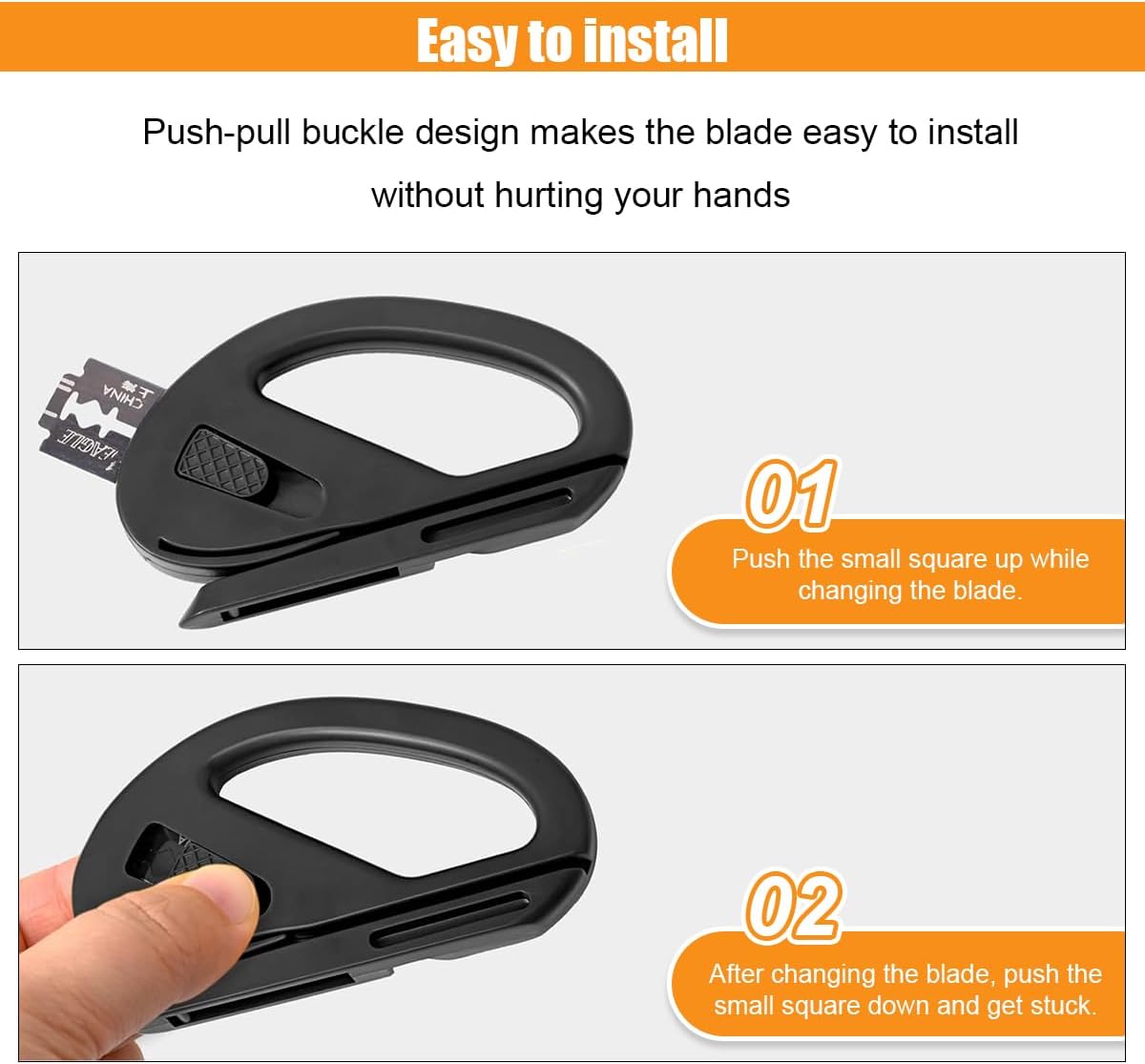 2PCS Wrapping Paper Cutter, Snitty Safety Vinyl Film Cutting Tool with Blade, Carbon Fiber Utility Knife, Craft Knife, Suitable for Window Tint Car Wrap, Craft Making