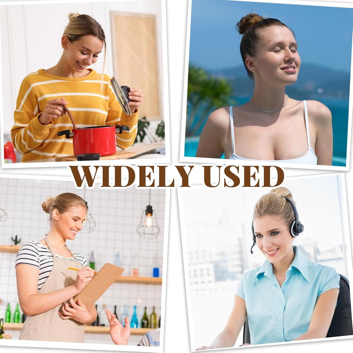 Hair Nets, 35 Pcs Invisible Hair Net for Buns, 20 Inch Strong Nylon Elastic Mesh Wig Nets Hairnet Hairs Accessories for Women Men Ballet, Food Service Workers, Kitchen Daily Styling (Brown)