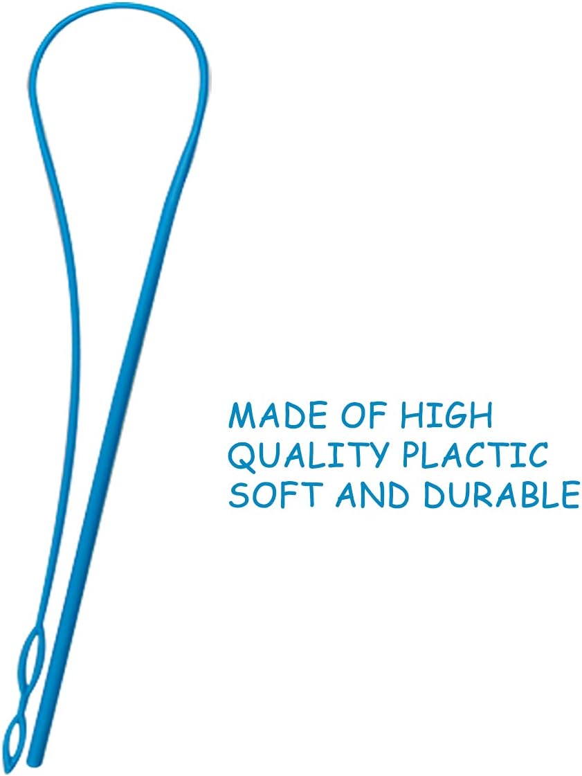 1Pcs 23In Flexible Plastic Drawstring Threader Tool, Easy Threader Drawstring Replacement Tool for Jackets Swim Trunks Pants Sweatpants Shorts Hoodies (Blue)