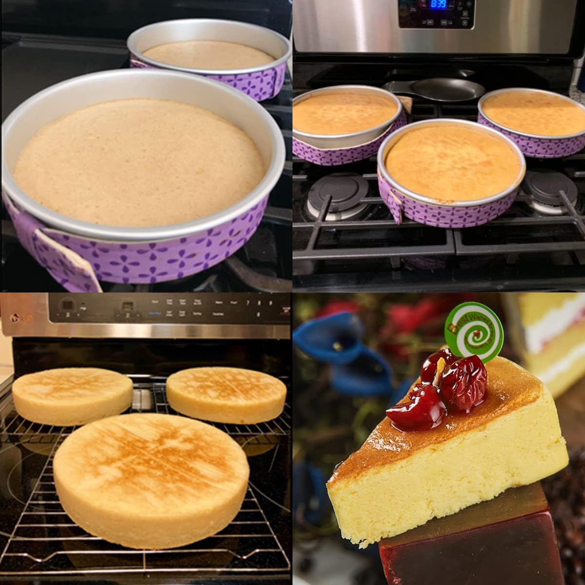 2 Piece Bake Even Cake Strips, Cake Pan Dampen Strips, Cake Pan Strips for Evenly Baked Cakes