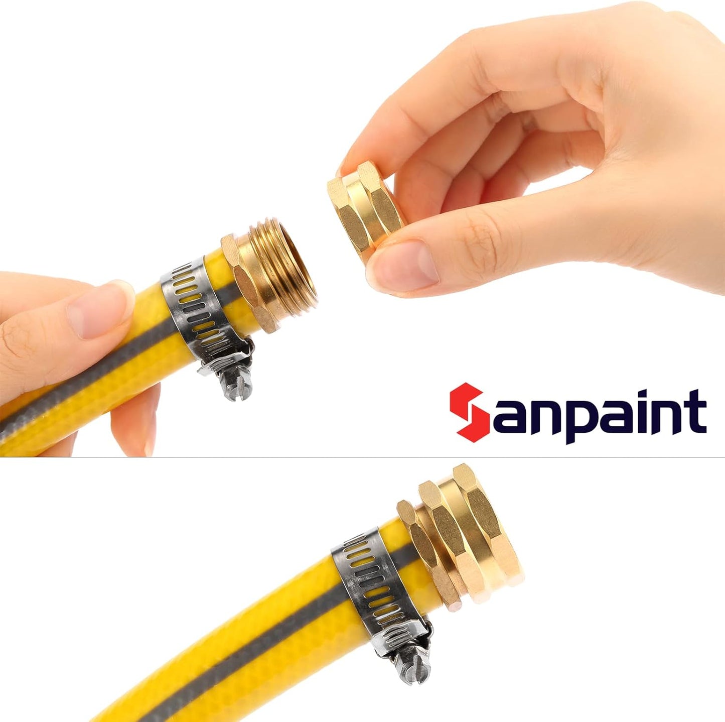 4 Pack Garden Hose End Caps with Washers, Brass Spigot Cap, 3/4" Female End Cap