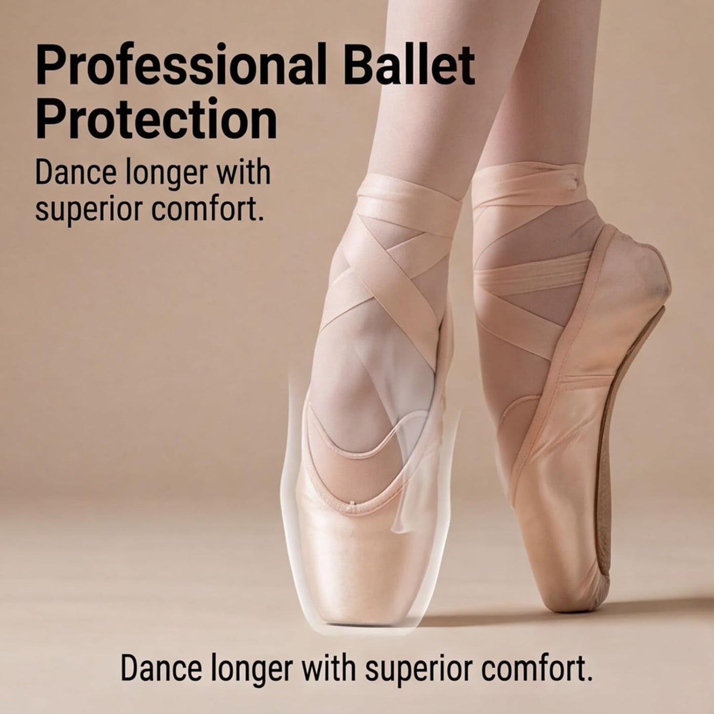 Toe Pads for Pointe Shoes, 1 Pair Soft Ballet Ballet Toe Pads Dance Shoe Toes Protector Accessories, 3.54 x 3.15 Inch High Heels Toes Caps Pad for Pointe Shoes, Forefoot Wrap Pad for Women Girls