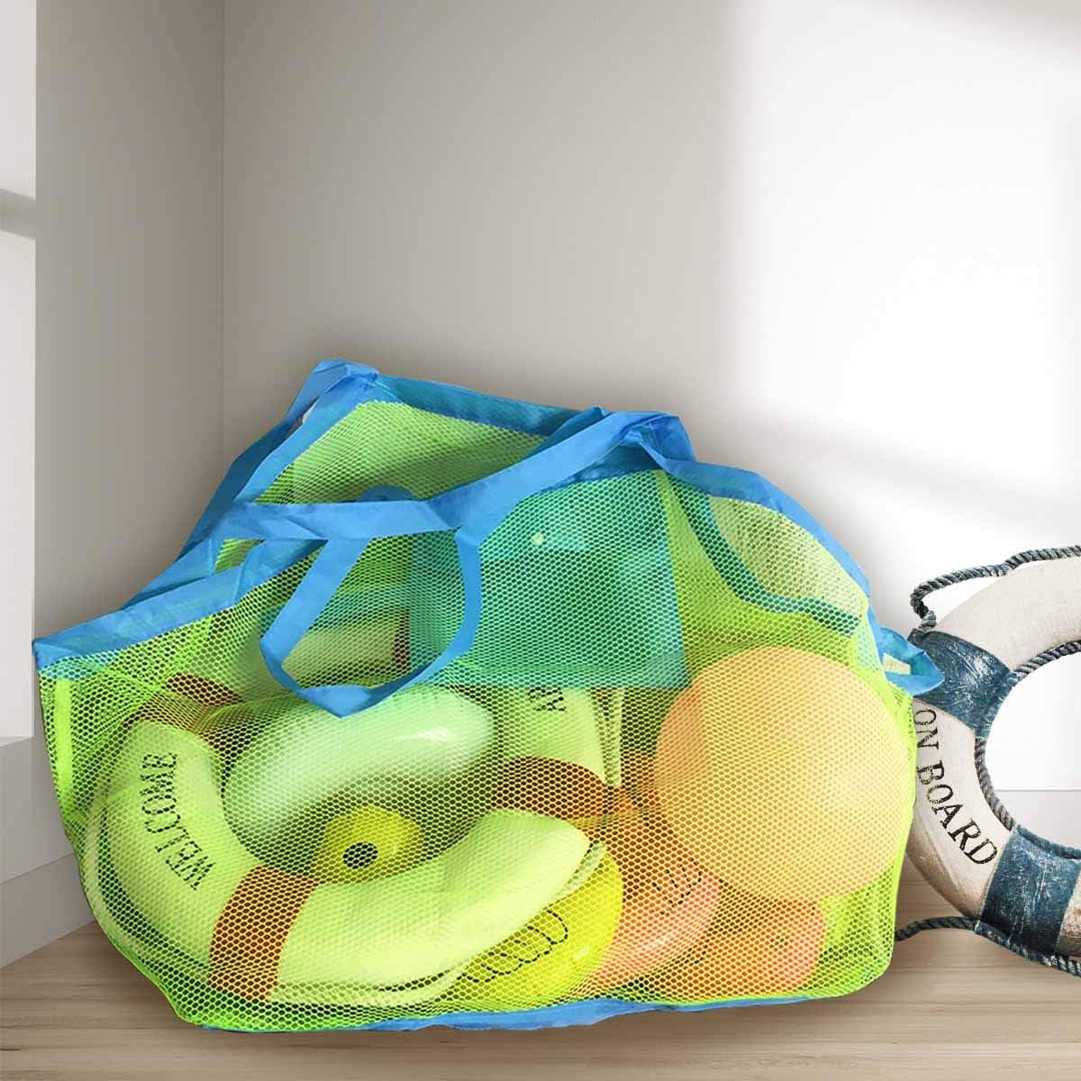 Mesh Beach Toys Bag Extra Large Bags and Totes Sand Tote Storage Children Toy Organizer Kids Collector Perfect for Holding Stay Away from Christmas Gift