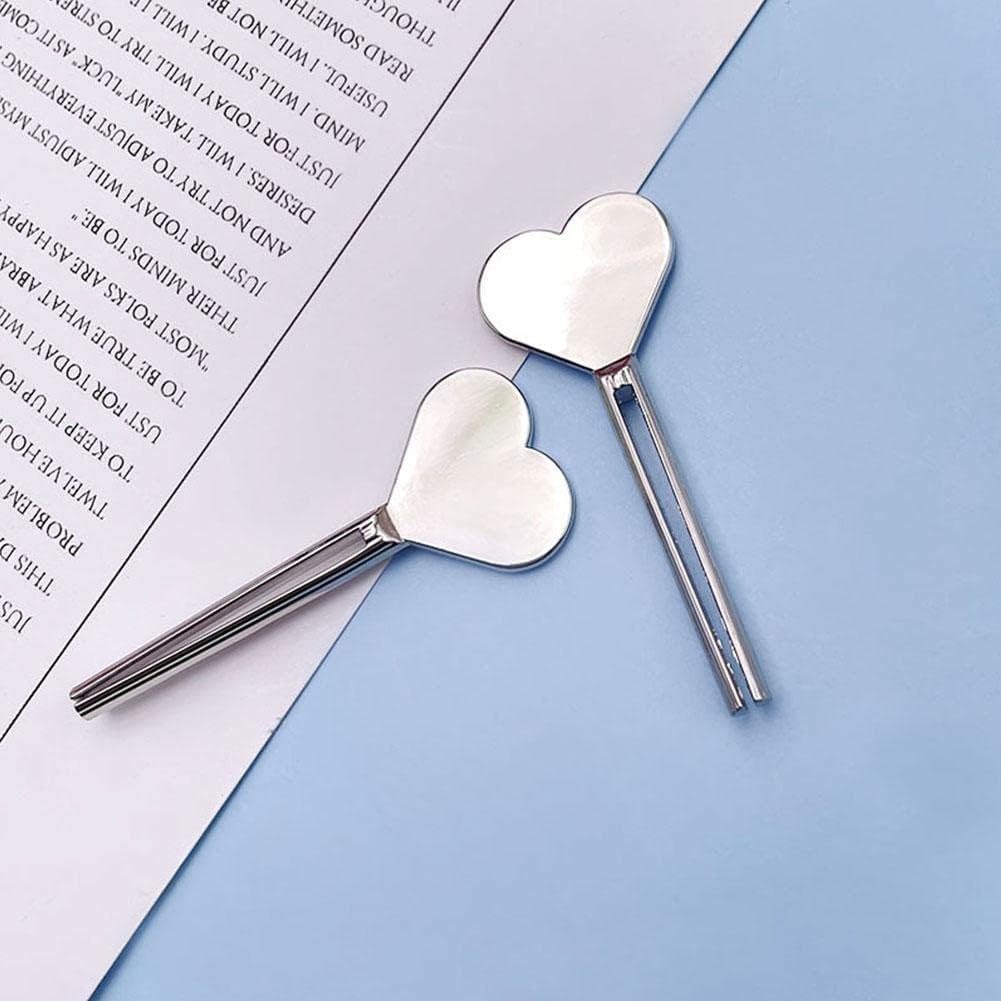 Silver Metal Manual Toothpaste Squeezer Heart Stainless Steel Dispenser Tube Squeezer Hand Cream Tube Key Roller Set Bathroom Accessories Daily Living Tube Squeezing Aids