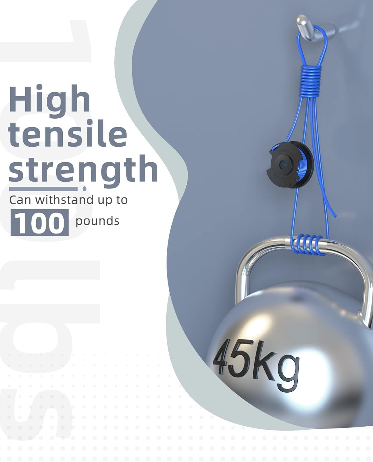 Weed Wacker String Replacement Compatible with Ryobi One+ AC14RL3A, 0.065'' String Trimmer Refill Line for Ryobi String Trimmer, 99 FT Autofeed Weed Eater String for Ryob 18V,24V,40V(6 Spools+1 Cap)