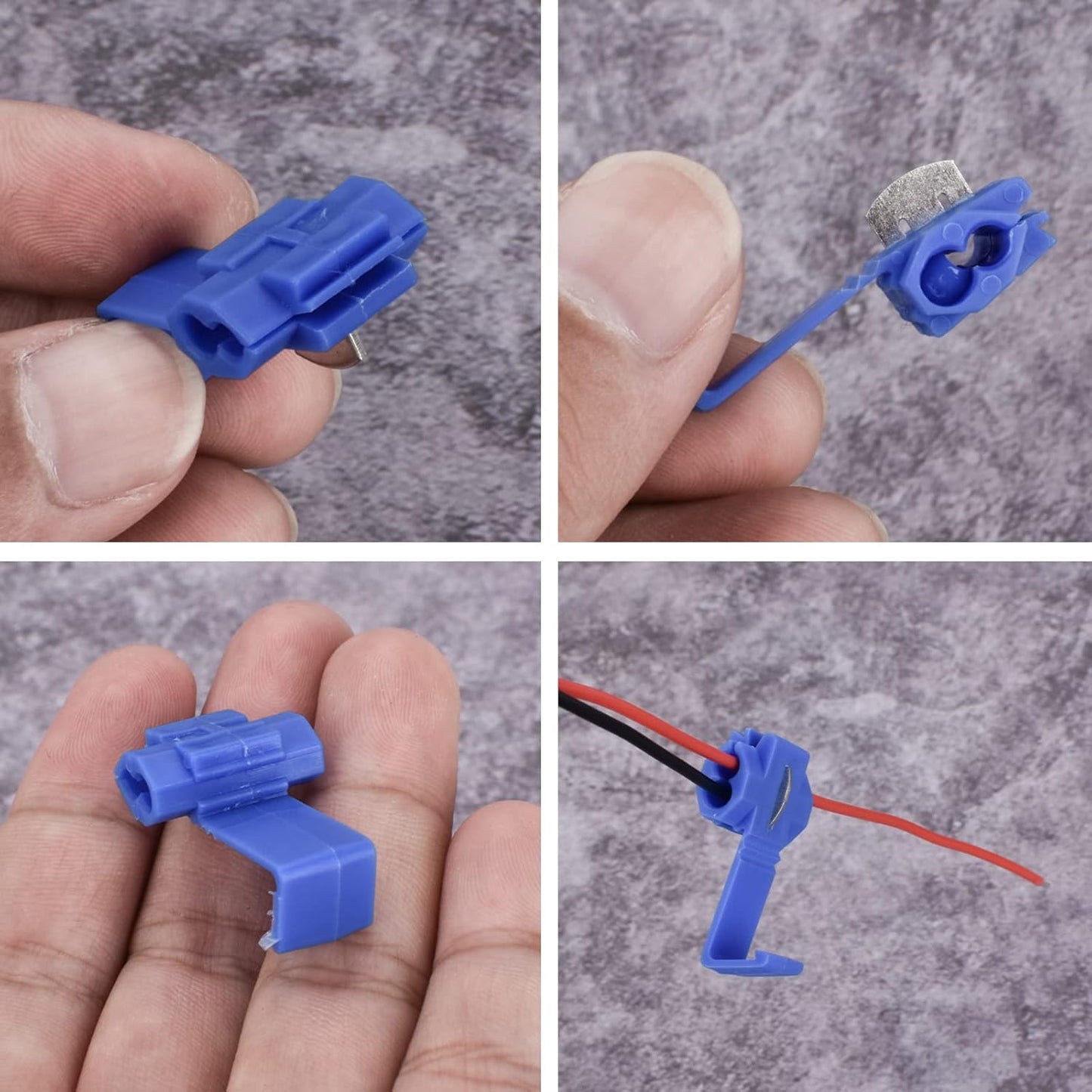 60Pcs Solderless Quick Splice Wire Connectors 18-14 AWG Splice Connector Snap Electrical Wire Connector Cold Pressed Insulated Electric Wire Splice Connectors