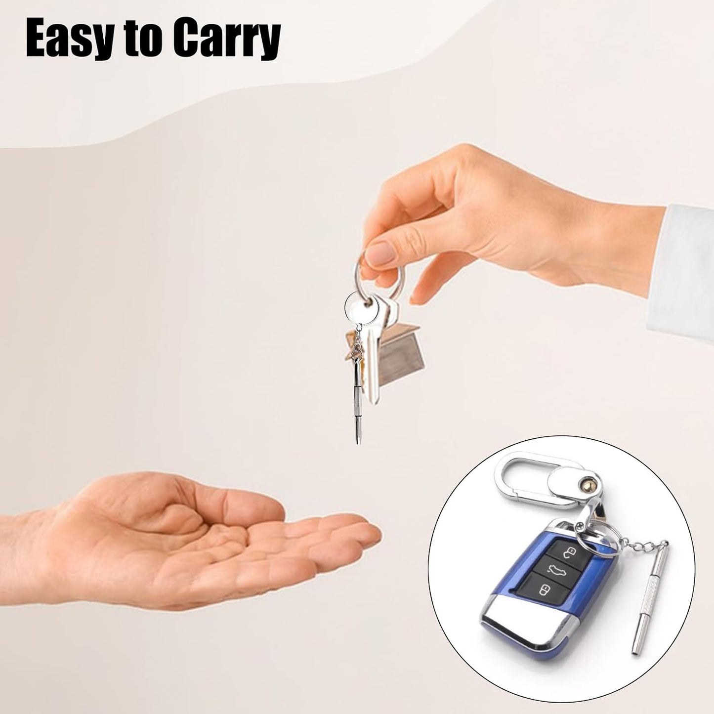 12 Pcs Keychain Eyeglass Screwdriver 3 in 1 Screwdriver Key Steel Eyeglass Screwdriver Eyeglass Screwdriver Repair Kit with Keychain Portable Screwdriver Hand Tools