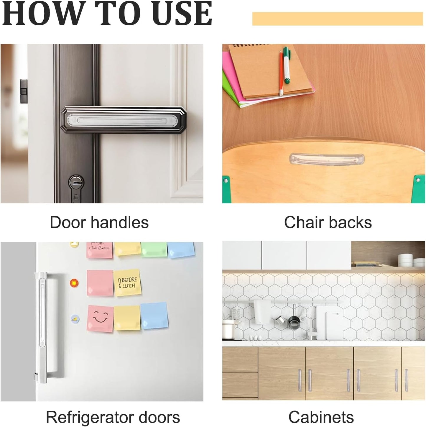 4 PCS Wall Bumper Guards Clear Furniture Bumpers Silicone Rubber Wall Protector from Chair Back Rail Self Adhesive Strip Silicone Material Clear Cabinet Door Bumpers for Door Knobs Washer Shower Door