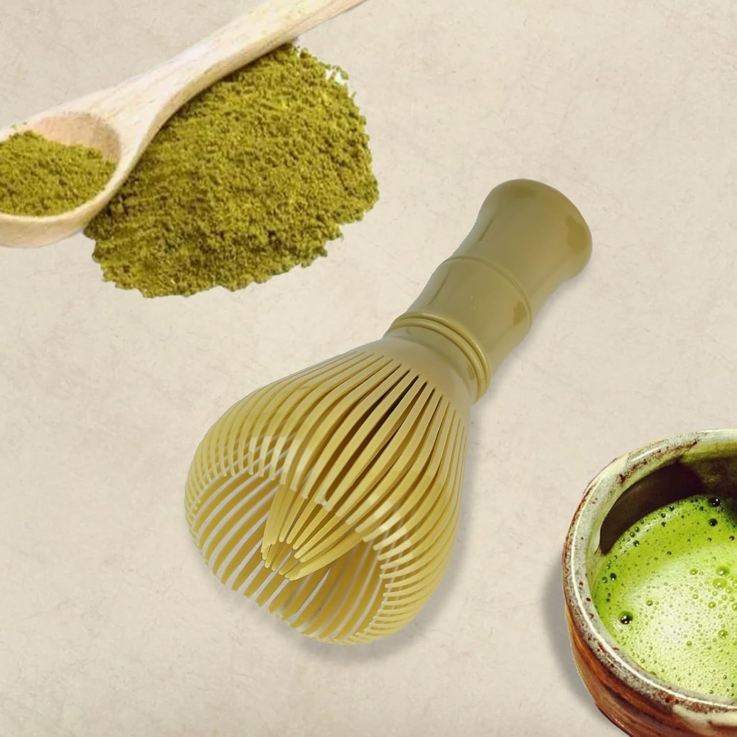1 Pcs Resin Matcha Whisk, 2.36×4.72inch Food-Grade Durable Chasen for Matcha Powder, Traditional Tool with Easy-Clean Design, Compact Whisk for Home & Travel Use (Whisk)