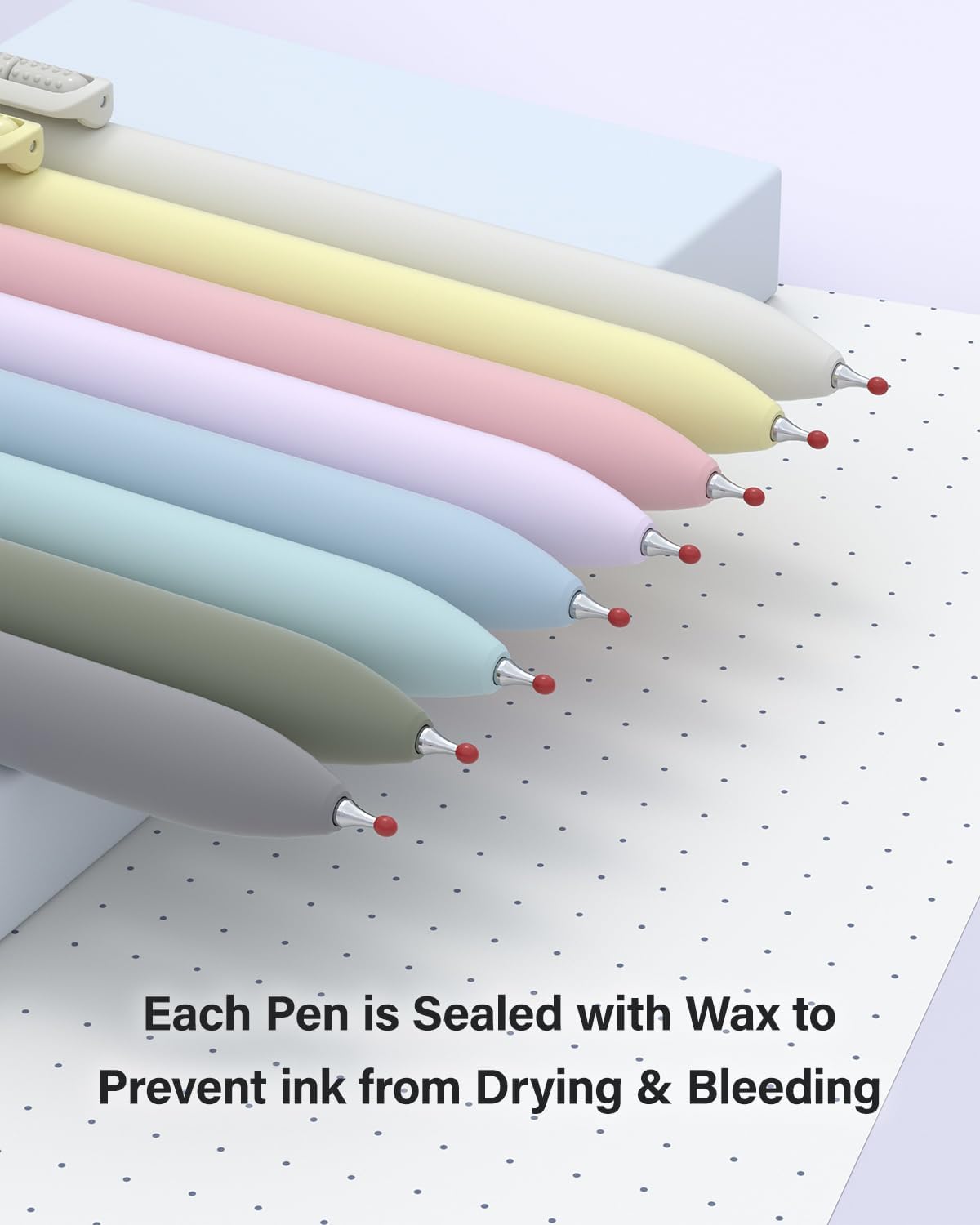 8-Pack Gel Pens, 0.5mm Black Ink Pens Fine Point Smudge-Proof & Fast-Drying, Smooth Ink Retractable Pen for Left Handed School Office Supplies