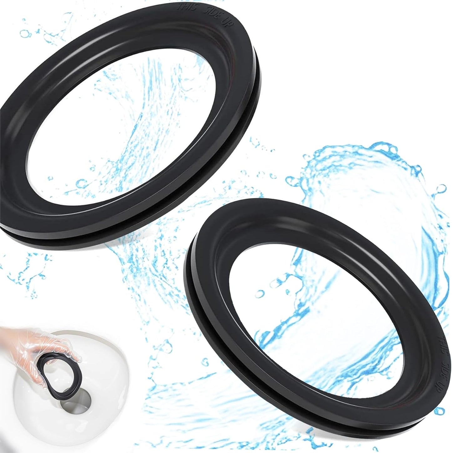 RV Toilet Seal Replacement 2-Pack for Dometic 300/310/320 Toilets, High-Grade Flush Ball Seal Gasket Kit 385311658 - Durable Rubber, Easy Installation, Fix Leakage & Odor, for Camper/Travel Trailers